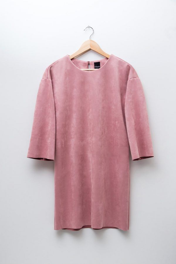 Chusa Nicoli - Vito Pink suede dress