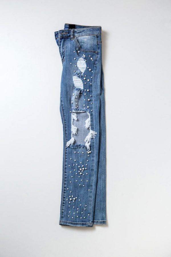 Chusa Nicoli - pearls jeans